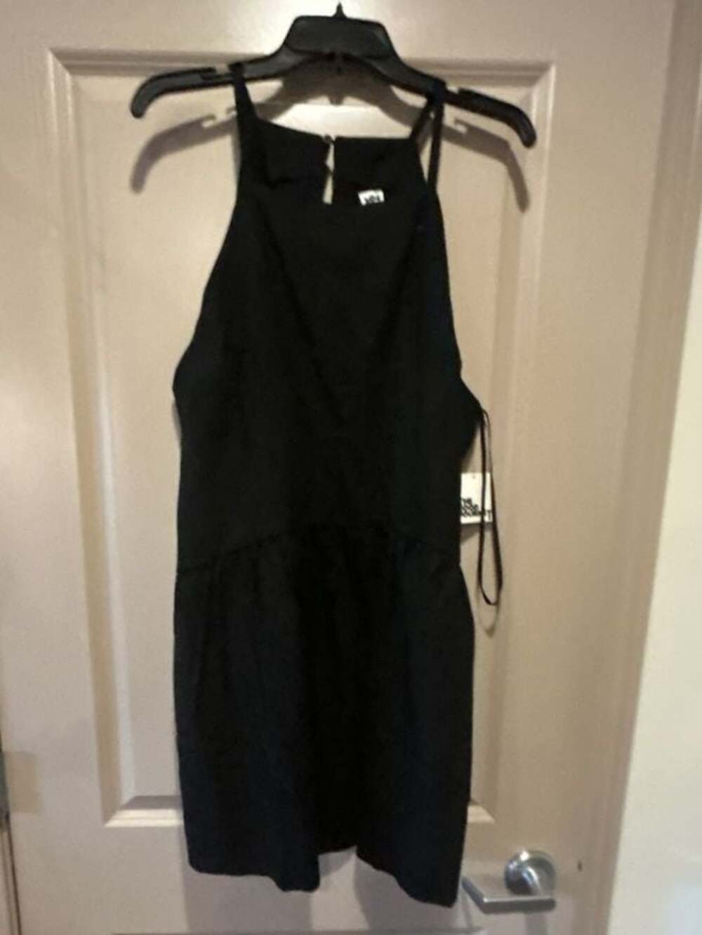 The Good Journey Black Sleeveless Drop Waist Mini Dress